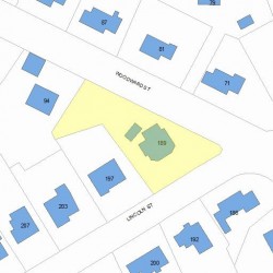 189 Lincoln St, Newton, MA 02461 plot plan