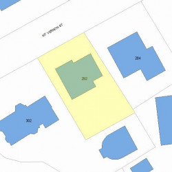 292 Mount Vernon St, Newton, MA 02465 plot plan