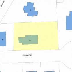 14 Hampden Ter, Newton, MA 02459 plot plan