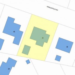 40 Wedgewood Rd, Newton, MA 02465 plot plan