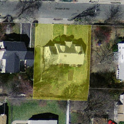70 Oakdale Rd, Newton, MA 02459 aerial view