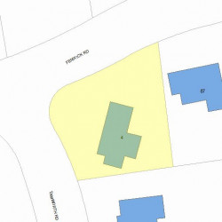 4 Tamworth Rd, Newton, MA 02468 plot plan