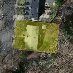 76 Beaconwood Rd, Newton, MA 02461 aerial view