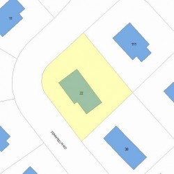 22 Tennyson Rd, Newton, MA 02465 plot plan