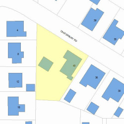 40 Canterbury Rd, Newton, MA 02461 plot plan