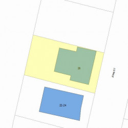 26 John St, Newton, MA 02459 plot plan