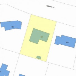 847 Dedham St, Newton, MA 02459 plot plan