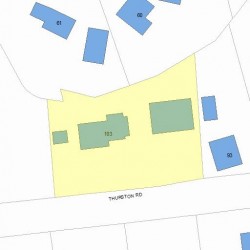 103 Thurston Rd, Newton, MA 02464 plot plan