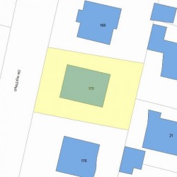 170 Oakleigh Rd, Newton, MA 02458 plot plan