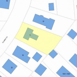 14 Gilbert St, Newton, MA 02465 plot plan
