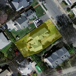 61 Eddy St, Newton, MA 02465 aerial view