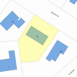 89 Stanley Rd, Newton, MA 02468 plot plan