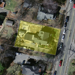 1039 Walnut St, Newton, MA 02461 aerial view