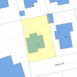 13 Chesley Ave, Newton, MA 02460 plot plan