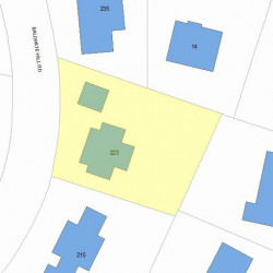 223 Baldpate Hill Rd, Newton, MA 02459 plot plan