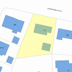 194 Commonwealth Ave, Newton, MA 02459 plot plan