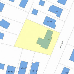 131 Langdon St, Newton, MA 02458 plot plan