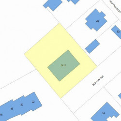9 Burton Ave, Newton, MA 02458 plot plan