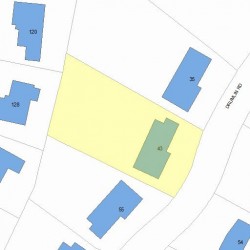 43 Drumlin Rd, Newton, MA 02459 plot plan