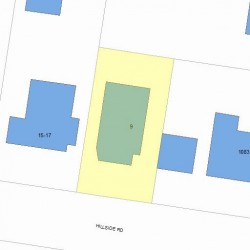 9 Hillside Rd, Newton, MA 02461 plot plan