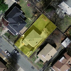 21 Eliot Ave, Newton, MA 02465 aerial view