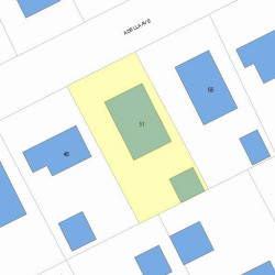 51 Adella Ave, Newton, MA 02465 plot plan