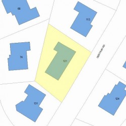 121 Deborah Rd, Newton, MA 02459 plot plan