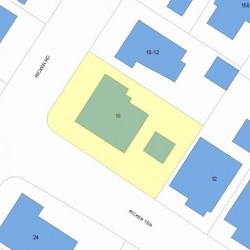 16 Ricker Rd, Newton, MA 02458 plot plan