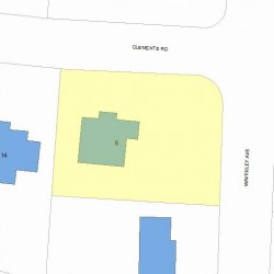 6 Clements Rd, Newton, MA 02458 plot plan