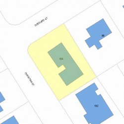 184 Christina St, Newton, MA 02461 plot plan