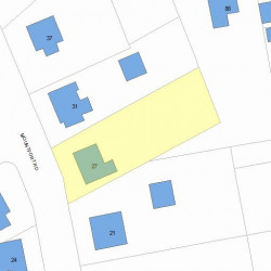 27 Mountfort Rd, Newton, MA 02461 plot plan