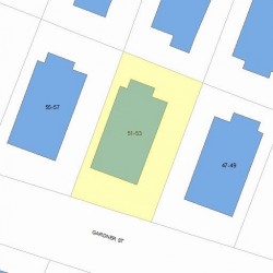 51 Gardner St, Newton, MA 02458 plot plan