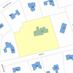 173 Otis St, Newton, MA 02465 plot plan