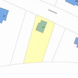 187 Concord St, Newton, MA 02462 plot plan