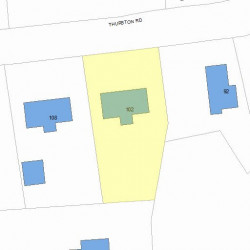 102 Thurston Rd, Newton, MA 02464 plot plan