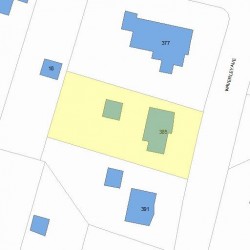 385 Waverley Ave, Newton, MA 02458 plot plan