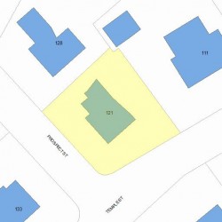 121 Temple St, Newton, MA 02465 plot plan