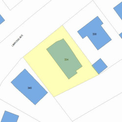 334 Linwood Ave, Newton, MA 02460 plot plan