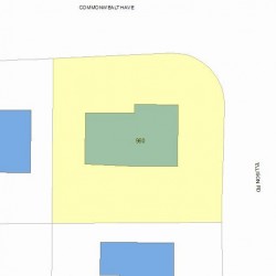960 Commonwealth Ave, Newton, MA 02459 plot plan