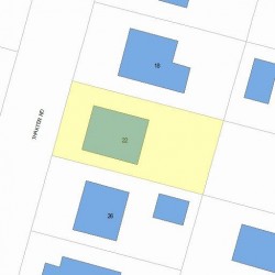 22 Thaxter Rd, Newton, MA 02460 plot plan