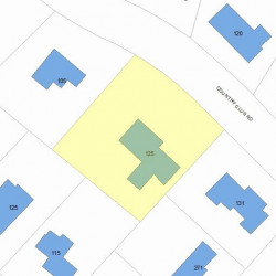 125 Country Club Rd, Newton, MA 02459 plot plan