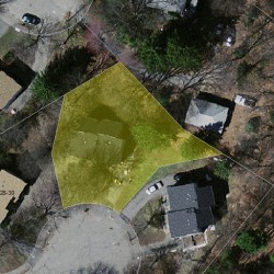 38 Hargrave Cir, Newton, MA 02461 aerial view