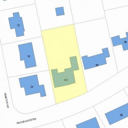 103 Roundwood Rd, Newton, MA 02464 plot plan