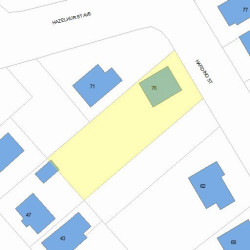 76 Harding St, Newton, MA 02465 plot plan