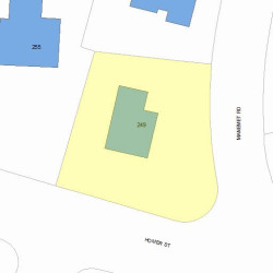 249 Homer St, Newton, MA 02459 plot plan