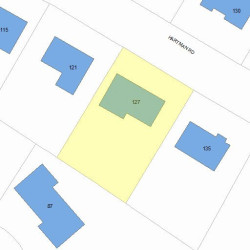 127 Hartman Rd, Newton, MA 02459 plot plan