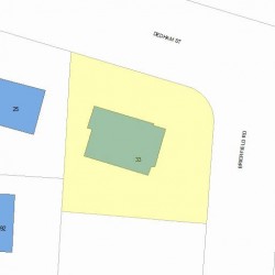 33 Dedham St, Newton, MA 02461 plot plan