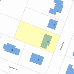 61 Vaughn Ave, Newton, MA 02461 plot plan