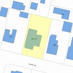 207 Church St, Newton, MA 02458 plot plan