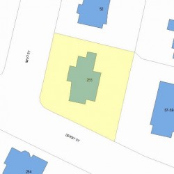 255 Derby St, Newton, MA 02465 plot plan